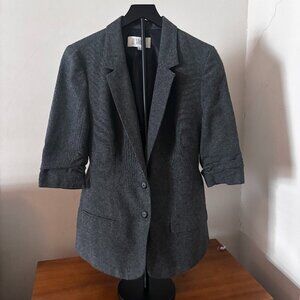Oversized tweed BB Dakota blazer with ruched sleeves